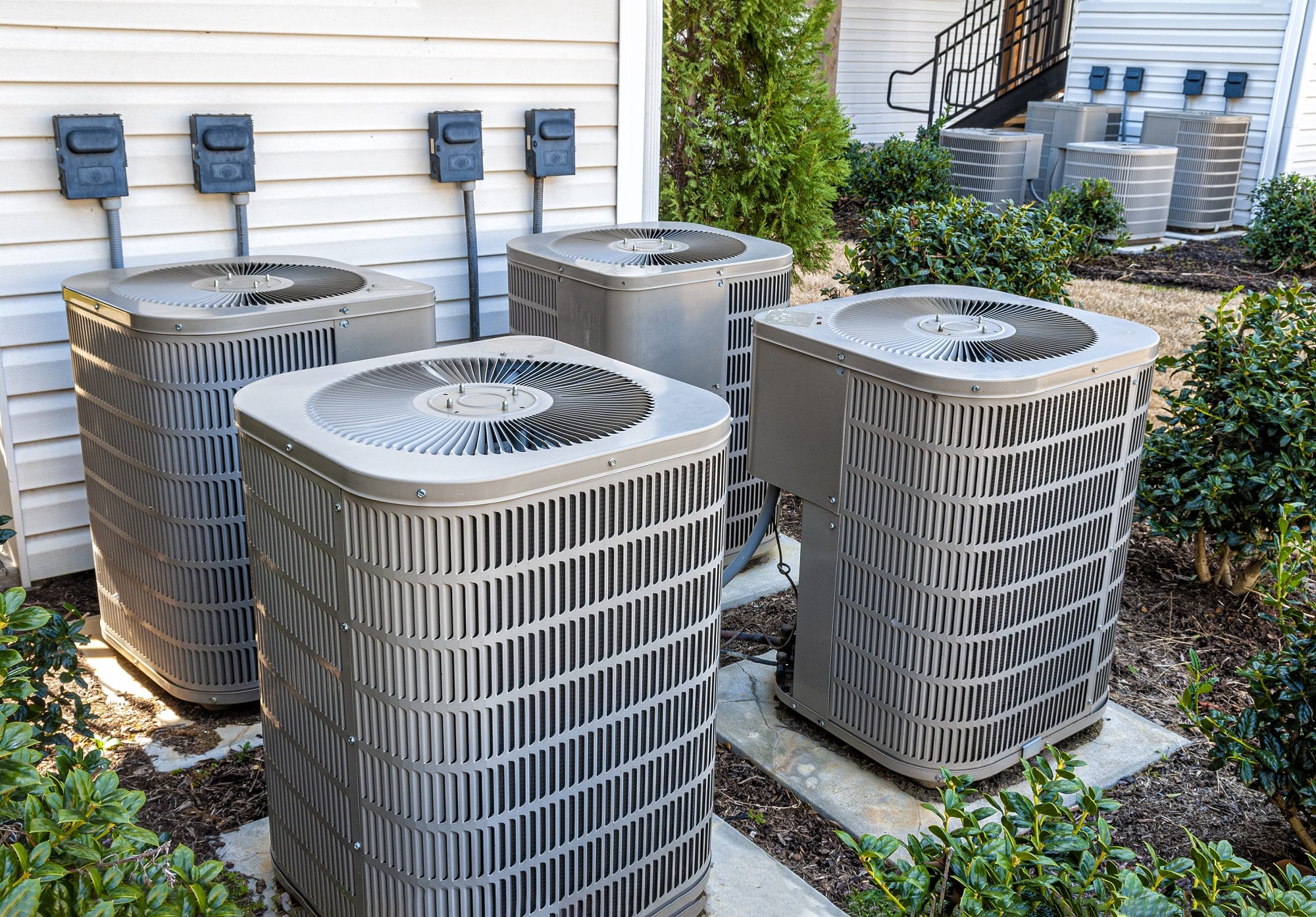 Air-conditioning units serving a Texas property